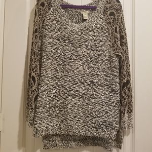 Black and Light Beige top